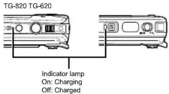 OLYMPUS Tough TG-620 - Charging the battery with the included USB-AC adapter - 2