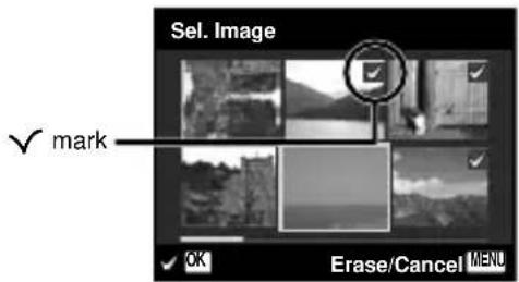 OLYMPUS VG-130 Smart - To individually select and erase images [Sel. Image] - 1
