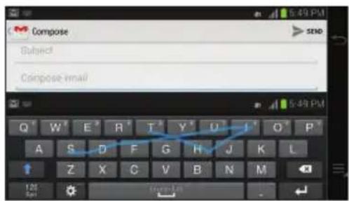 SAMSUNG Galaxy EK-GC100 - Entering Text Using Continuous Input - 1
