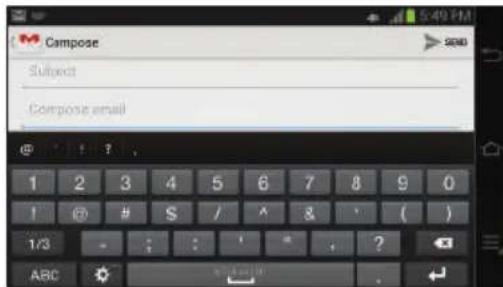 SAMSUNG Galaxy EK-GC100 - Using Symbol/Numeric Mode Predictive Text - 1