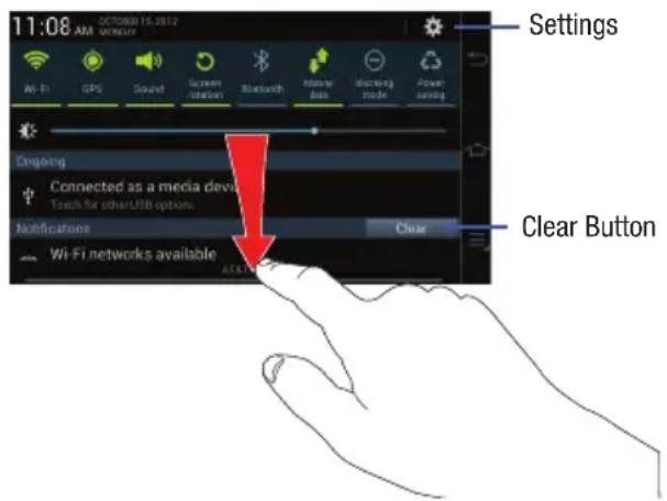 SAMSUNG Galaxy EK-GC100 - Clearing Notifications - 1