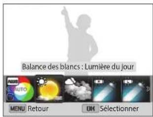 SAMSUNG ST150F - Ex : sélection d'une option de balance des blancs en mode Programme : - 4