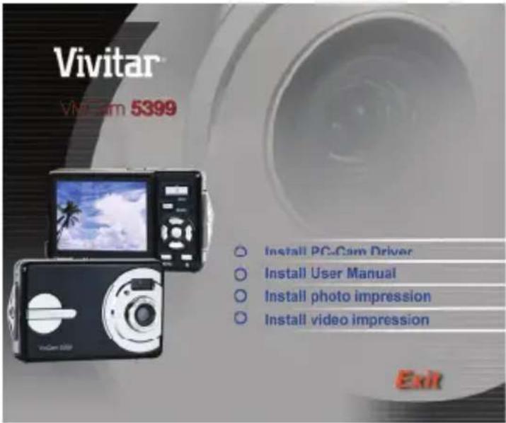 VIVITAR ViviCam 5399 - PC-CAM driver installation - 1