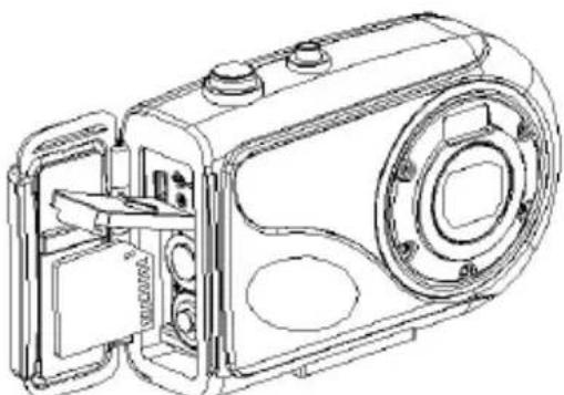 VIVITAR ViviCam 8400 - Inserting an SD Memory Card - 1