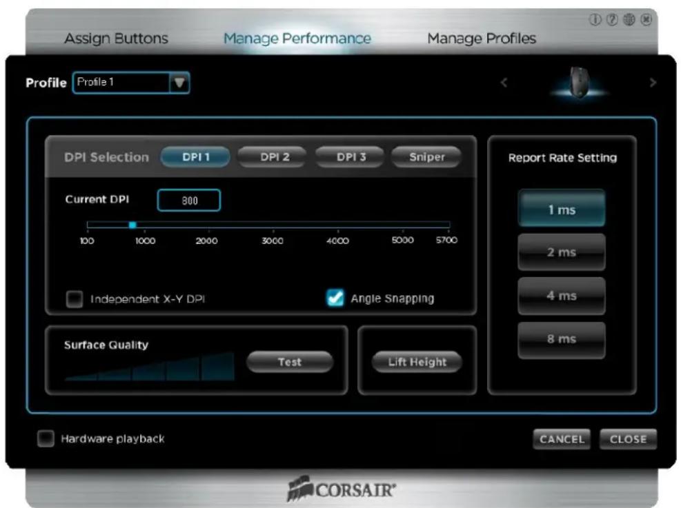 CORSAIR Vengeance M95 - Manage Performance Activity - 1