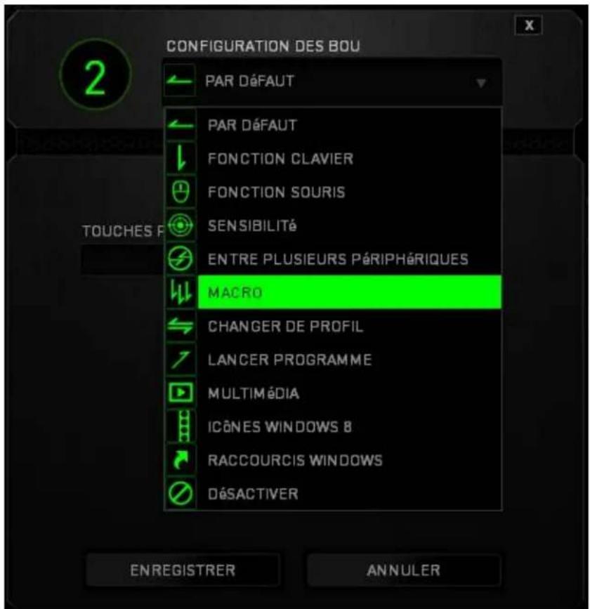 RAZER Mamba 2012 - MENU AFFECTATION DES BOUTONS - 1