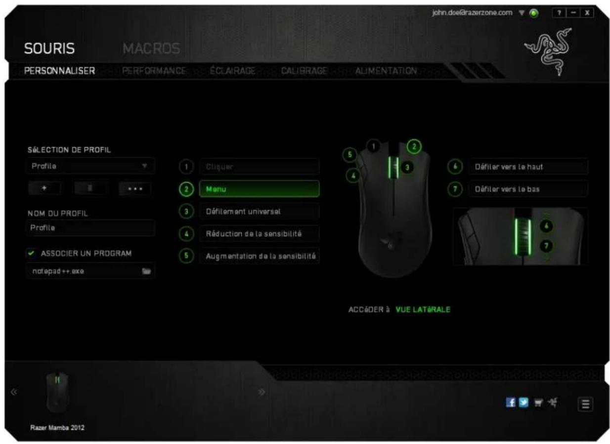 RAZER Mamba 2012 - Vue de dessus - 1