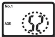 OMRON BF508 - Appuyez sur le bouton USER pour sélectionner votre numéro de profil personnel. - 1