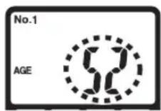 OMRON BF508 - Appuyez sur le bouton USER pour sélectionner votre numéro de profil personnel. - 1