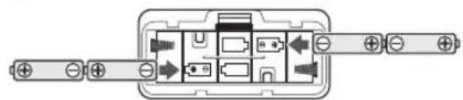 OMRON BF511 - Insertion et remplacement des piles - 2
