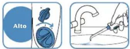 Waterpik WP-270 - Preparación de la unidad (solamente el primer uso) - 1