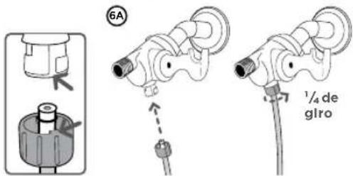 Waterpik WP-480 - Conector de la manguera a la válvula desviadora: - 1