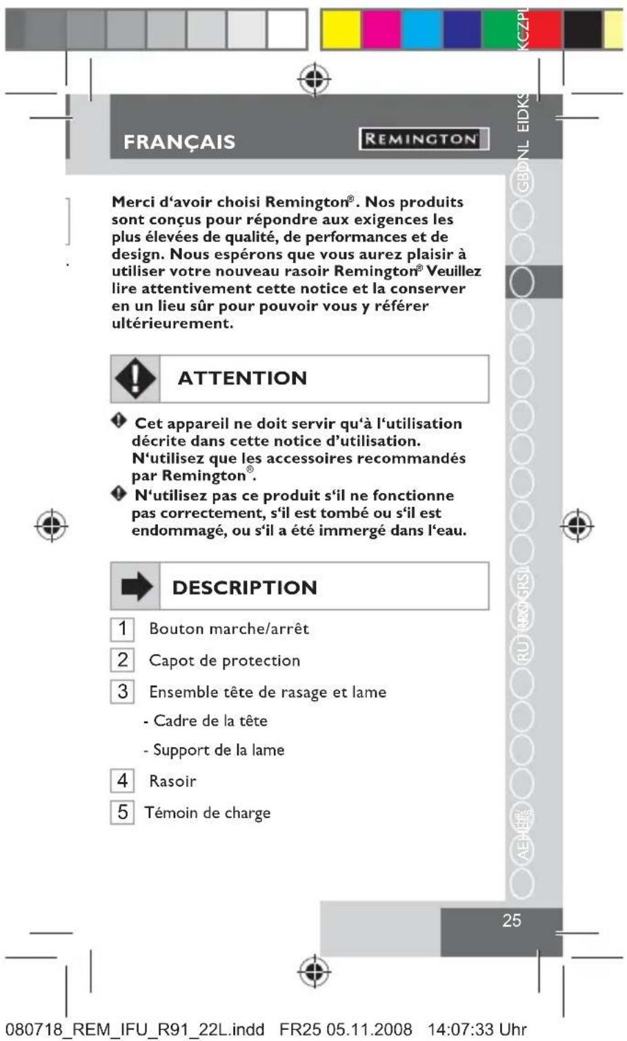 REMINGTON R91 Dualtrack - SERVICE EN GARANTIE - 3