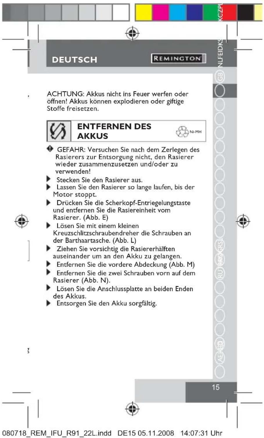 REMINGTON R91 Dualtrack - SCHÜTZEN SIE UNSERE UMWELT - 2