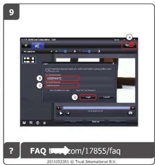 9 A B C USERNAME User Name Password D Login Cancel Size as per user FAQ https://17855/faq 20110523R1 @ Trust International B.V.