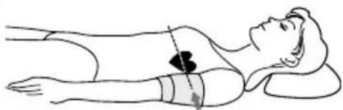 MEDISANA MTC - De juiste houding bij liggend meten - 1