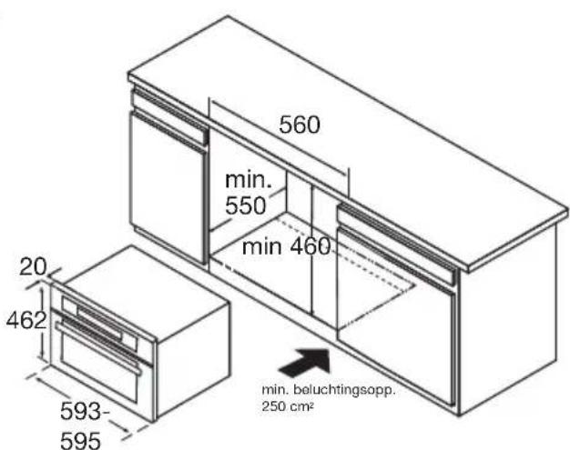 ETNA T2144 - Dimensions d'encastrement - 2