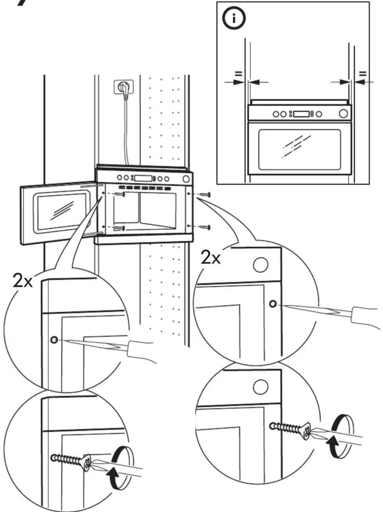 Diagram illustrating the doublex installation of a microwave oven, showing wire repair and mounting details.