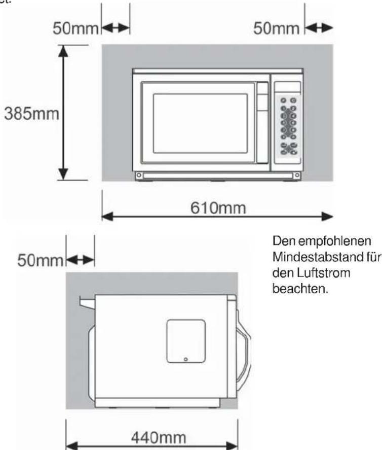 Merrychef MD1800 microcook - AUFSTELLUNGSORT UND POSITIONIERUNG - 1
