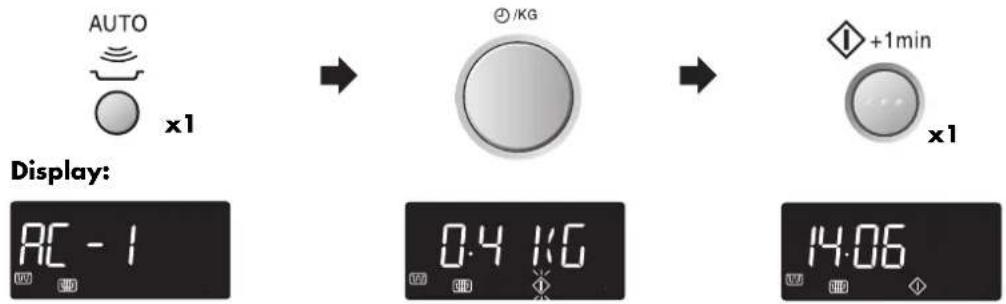 SHARP R-898W-AA - AUTOMATIK-BETRIEB (PIZZA, FUN MENÜS, GAR-AUTOMATIK, AUFTAU-AUTOMATIK) - 2