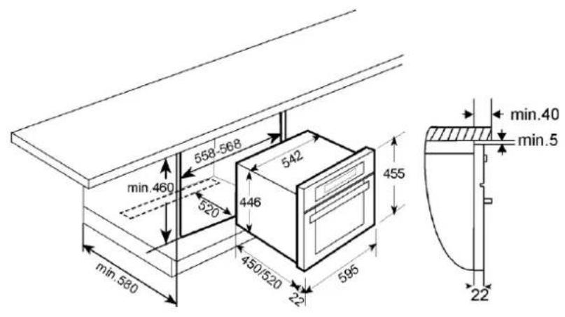 TEKA MWX 45 BIS - Dimensiones de Instalación / Dimensões de Instalação - 1