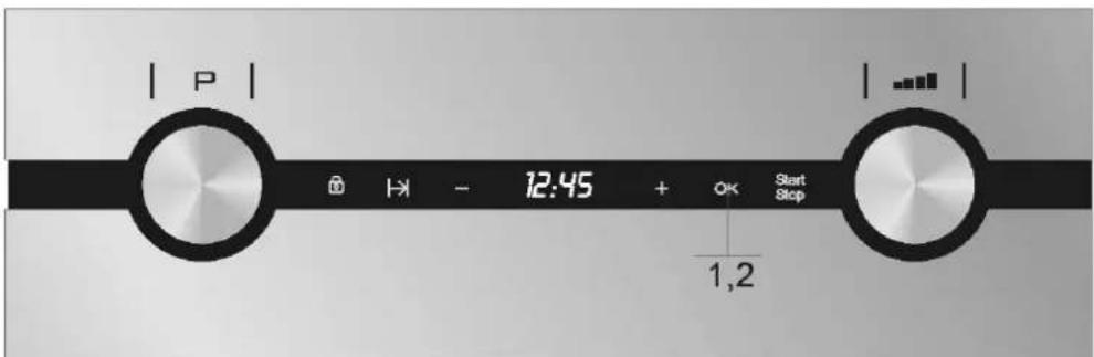 TEKA MWX 45 BIS - Hiding/Displaying the Clock - 1