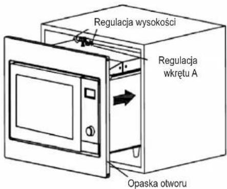 Regulacja wysokości Regulacja wkrętu A Opaska otworu