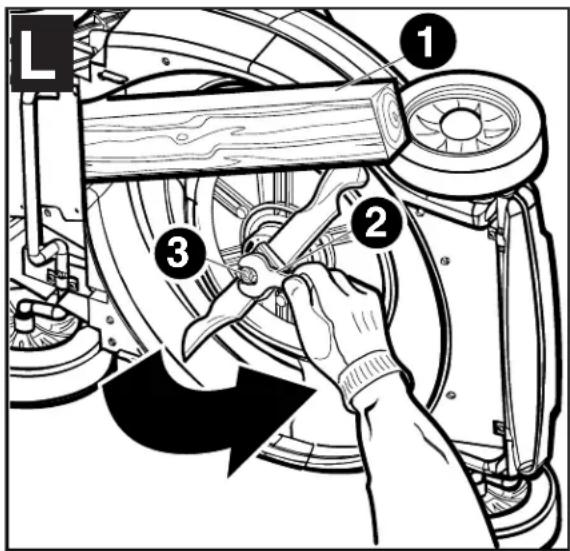 BLACK & DECKER CM1836 - RETRAIT ET INSTALLATION DE LA LAME - FIG. L - 1