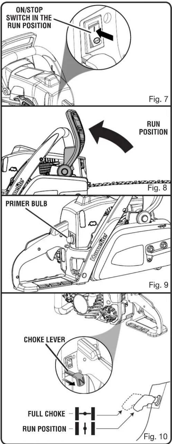 HOMELITE UT10680 - To start a warm engine: - 1