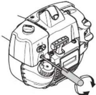 HUSQVARNA 327P5X-series - Einstellung der Leerlaufdrehzahl - 1