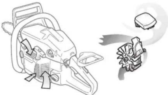 HUSQVARNA 353G E-Tech TrioBrake - Centrifugaal reinigen "Air Injection" - 1
