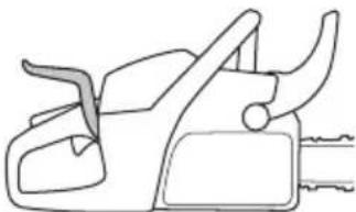 HUSQVARNA 545 TrioBrake - Kontrolle der Bremse für die rechte Hand - 3