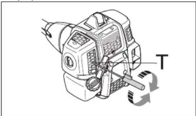 MCCULLOCH CS 450 Elite - Регулировка оборотов холостого хода - 1