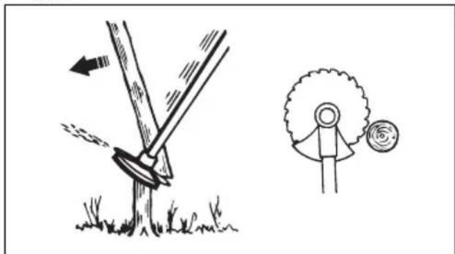 MCCULLOCH CS 340 - Pour abattre un arbre vers la gauche - 1