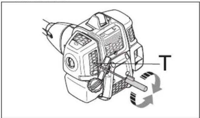 MCCULLOCH CS 340 - So stellen Sie die Leerlaufdrehzahl ein - 1