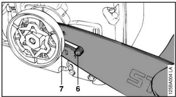 STIHL 009 - Mounting the Bar and Chain - 5