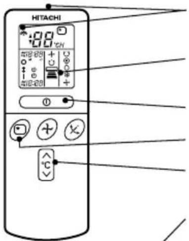 HITACHI RAF25NH4 - REMOTE CONTROLLER - 1