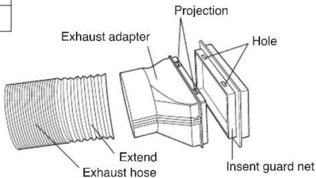 SHARP CV-P09FR - Installation of the exhaust hose - 1