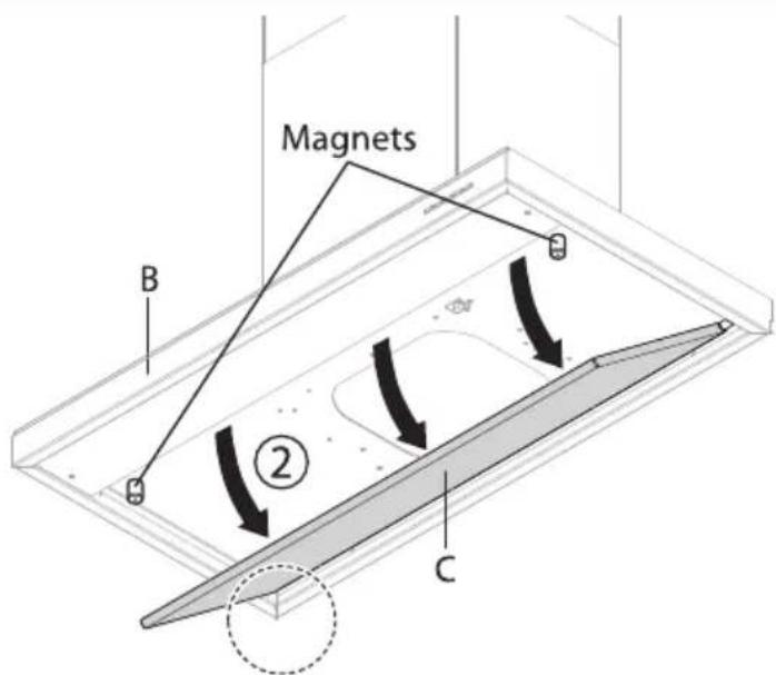 FALMEC Vela NRS - ISTRUZIONI PER PANNELLO REMOVIBILE INSTRUCTION FOR REMOVABLE PANEL - 3