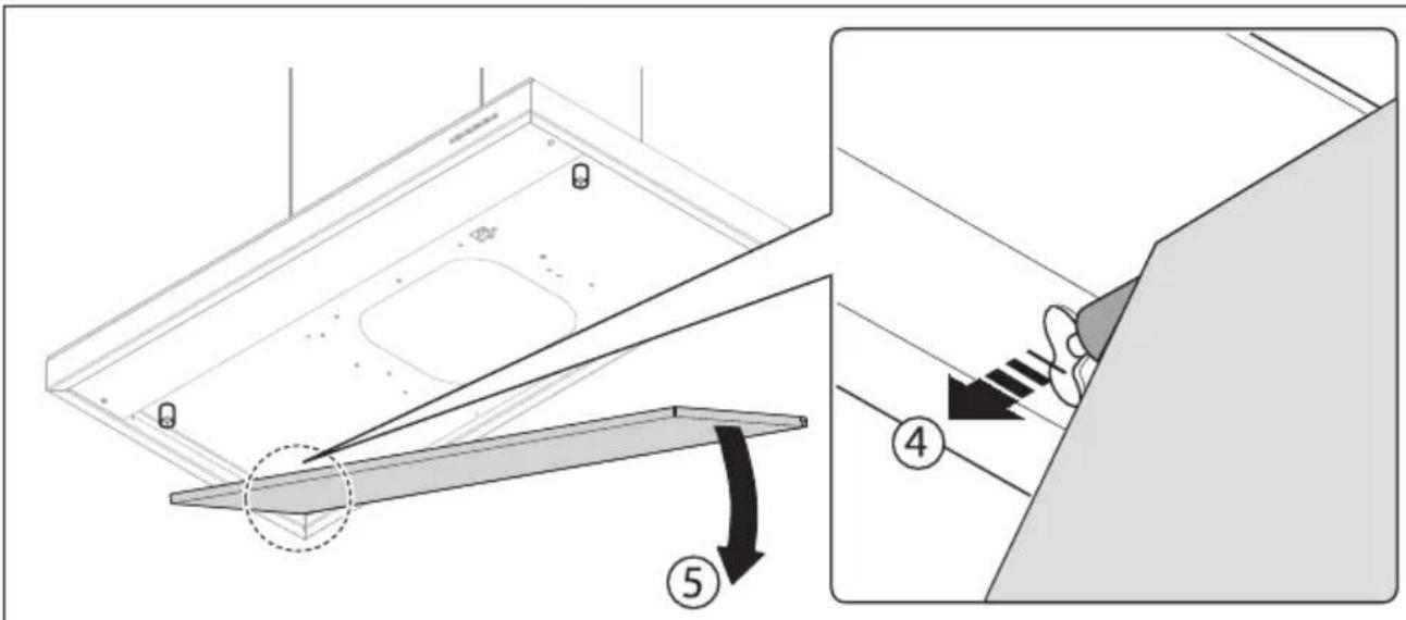FALMEC Vela NRS - ISTRUZIONI PER PANNELLO REMOVIBILE INSTRUCTION FOR REMOVABLE PANEL - 4