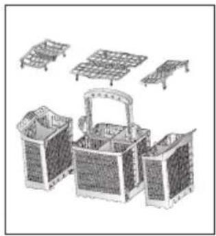 BLOMBERG GVN 9480 XBXL - Variable cutlery basket (depends on the model) - 2