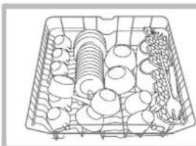 HOTPOINT LFSA+ 2164 A IX - Voorbeelden van het inladen van het bovenrek/onderrek - 1