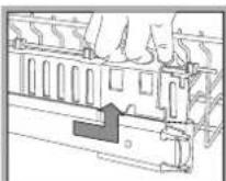 HOTPOINT LFSA+ 2164 A IX - Ne jamais soulever ou abaisser le panier d'un seul côté. - 2
