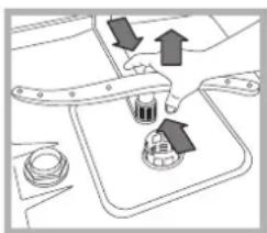 HOTPOINT LFSA+ 2164 A IX - Reinigen van de sproeiarmen - 2