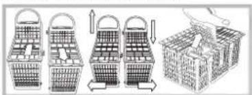 HOTPOINT LFSA+ 2164 A IX - Cutlery basket - 1