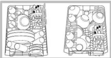 HOTPOINT LST 329 AX_HA - Esempi di caricamento cesto superiore - 1
