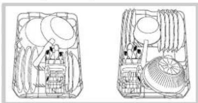 INDESIT DIS 361 - The height of the upper rack should ideally be adjusted. THEN THE RACK IS EMPTY. - 4