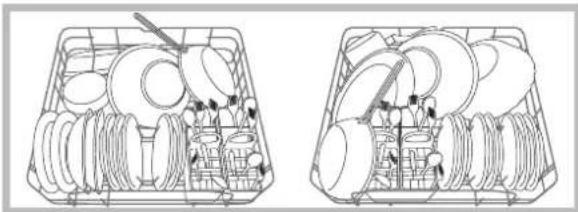 INDESIT DPG 15 - Ejemplos de carga del cesto inferior - 1