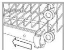 INDESIT DPG 361M - The height of the upper rack should ideally be adjusted WHEN THE RACK IS EMPTY. - 1
