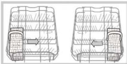 INDESIT DSG 051 - Przykłady rozmieszczenia kosza na sztućce - 1